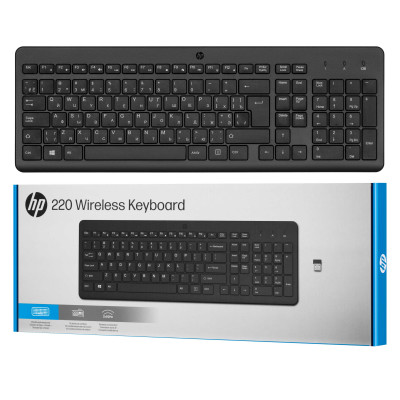 HP Клавіатура мембранна 220, 104key, WL, EN/UK, чорний HP Клавіатура мембранна 220, 104key, WL, EN/UK, чорний