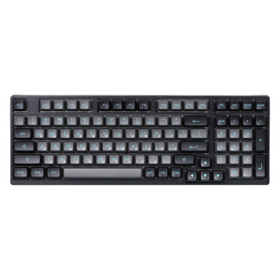 Akko Клавіатура механічна 3098N Black&Cyan 98Key, TTC Honey, BT/WL/USB-A, Hot-swappable, EN/UKR, RGB, Чорний