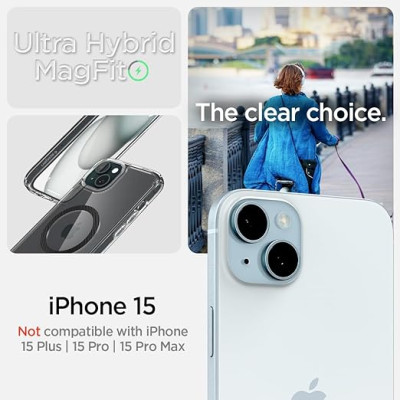 Spigen Чохол Apple iPhone 15 Ultra Hybrid MagFit, Carbon Fiber