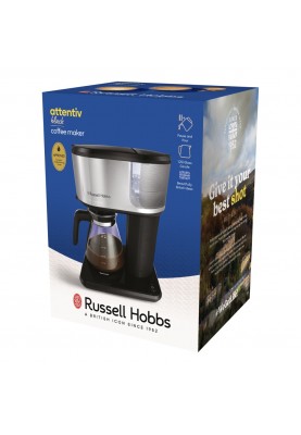 Russell Hobbs Кавоварка Attentiv, 1.25л, мелена, чорно-срібний