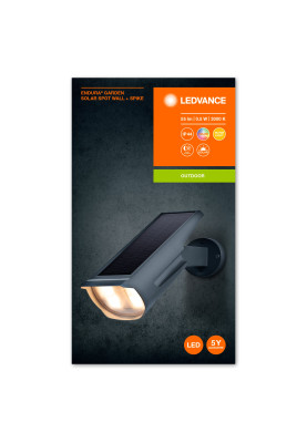 LEDVANCE Світильник автономний ENDURA GARDEN SOLAR SPOT RGBW 0.5Вт 3000К 55Лм IP44 чорний