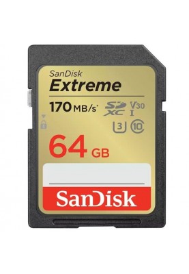 SanDisk Карта пам'яті SD 64GB C10 UHS-I U3 R170/W80MB/s Extreme V30