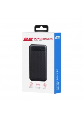 2E Портативний зарядний пристрій 20000mAh, PD+QC 3.0 18W, black