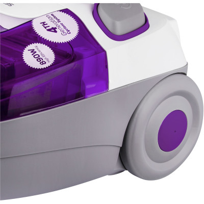 Sencor Пилосос контейнерний Allegro, 890Вт, конт пилок -1.5л, НЕРА, фіолетово-сірий