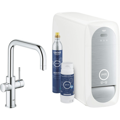 Grohe Змішувач для кухні Blue Home, довж.виливу - 223мм, поворотний, 1 важіль + сенсор, хром