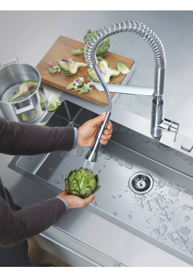 Grohe Мийка кухонная K800, нерж.сталь, прямокут., без крил, 1024x510x200мм, чаша - 1, врізна, нержавіюча сталь