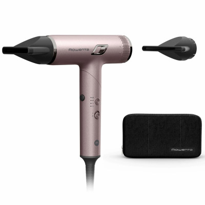Rowenta Фен Rowenta T-Shape Maestria Nano Foldable, 1700Вт, 3 режими, іоніз-я, хол. обдув, кейс, розовий