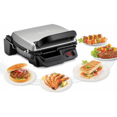 Tefal Гриль притискний Ultracompact 2000Вт, темп. режимів-3, з'ємні пластини, розкриття на 180°, метал