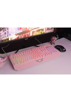 2E Gaming Клавіатура KG315 RGB USB Pink Ukr