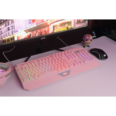 2E Gaming Клавіатура KG315 RGB USB Pink Ukr