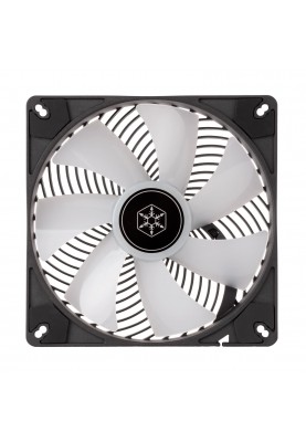 SilverStone Корпусний вентилятор Air Penetrator AP140I-ARGB 140мм, 500-2000rpm, 4 PinPWM, 3pin +5VARGB, 14.9-41.3dBa, чорний