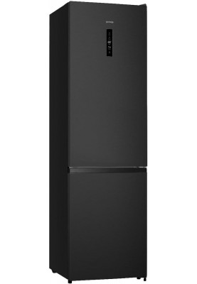 Gorenje Холодильник з нижн. мороз. камерою, 200х60х60см, 2 двері, 238(98)л, А+, NF+, Зона св-ті, Зовн. Дисп, Чорний