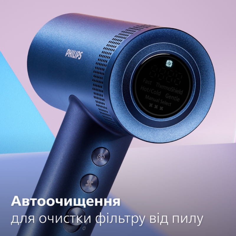 Philips Фен 8000 Series, 1400Вт, 3 режими, іонізація, хол. обдув, турборежим , аквамарин