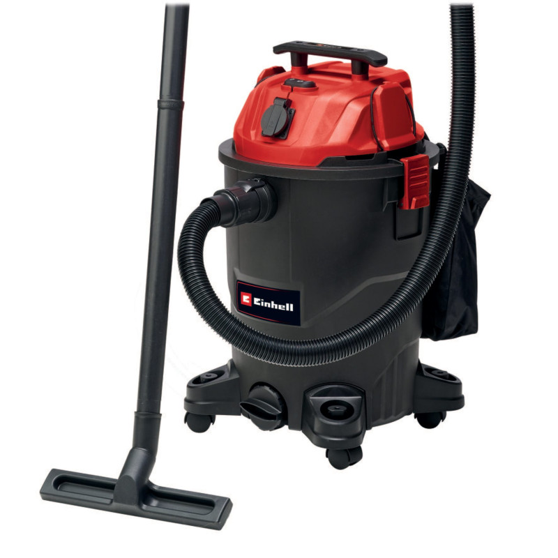 Einhell Пилосос професійний 1930 А, 1500 Вт, пластик 30 л, 190 мбар, шланг 2.5 м, кабель 3 м, розетка 2 кВт, 4.7 кг