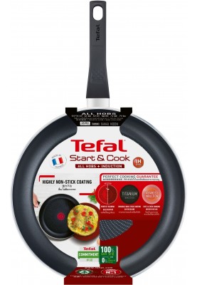 Tefal Сковорода Start&Cook, 26см, алюміній, чорний