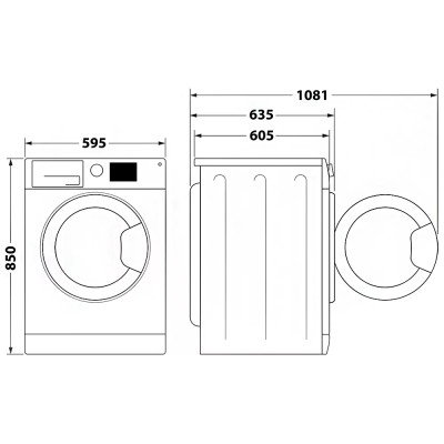 Whirlpool Прально-сушильна машина фронтальна, 11(7)кг, 1600, A, 60см, дисплей, пара, інвертор, білий