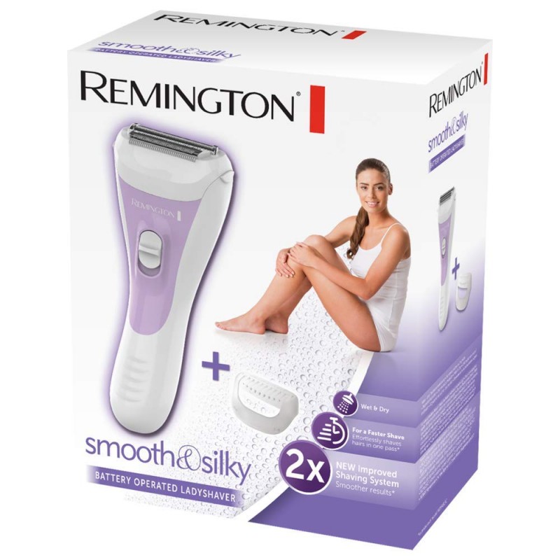 Remington Бритва електр. сіткова Smooth&Silky, АААx2, сух.+волог., жіночий тример, біло-фіолетовий