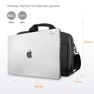 2E Сумка, Melange 16", чорна