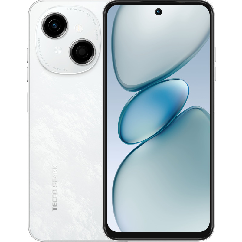TECNO Смартфон Spark Go 1 (KL4) 6.67" 3/128ГБ, 2SIM, 5000мА•год, Glittery White