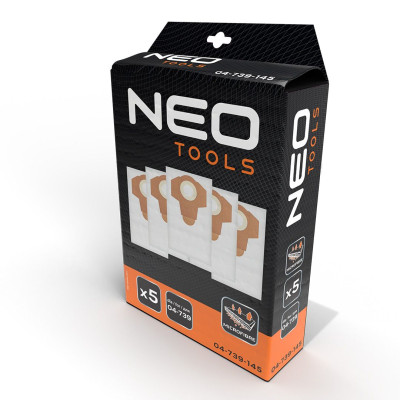 Neo Tools Мішки для пилососу Neo Tools мікрофібра для 04-739 5шт. Neo Tools Мішки для пилососу Neo Tools мікрофібра для 04-739 5шт.