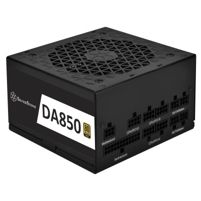 SilverStone Блок живлення Decathlon (850W), >90%, 80+ Gold, 120мм, 1xMB 24pin(20+4), 2xCPU 8pin(4+4), 6xMolex, 8xSATA, 6xPCIe 8pin(6+2)