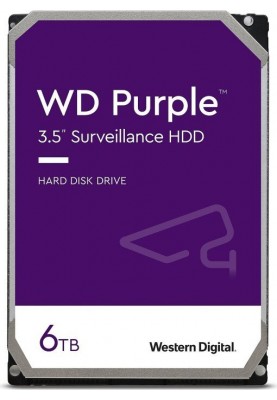 WD Жорсткий диск 6TB 3.5" 256MB SATA Purple Surveillance