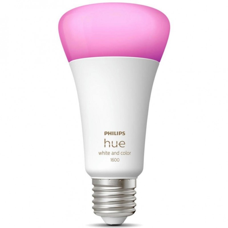 Philips Hue Лампа розумна E27, 15W(100Вт), 2000K-6500K, RGB, ZigBee, Bluetooth, димування