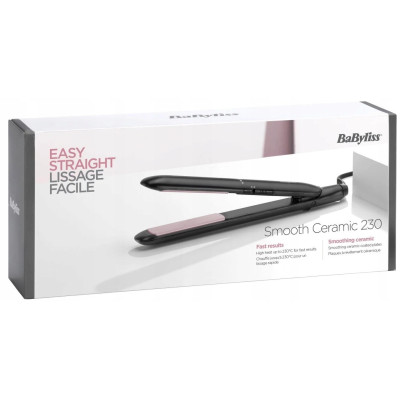BaByliss Випрямляч, 41Вт, темп.режимів-2, 200 - 230С, кераміка, чорний
