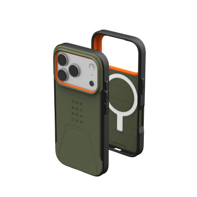 UAG Чохол UAG для iPhone 17 Pro, Civilian MagSafe, Olive/Orange