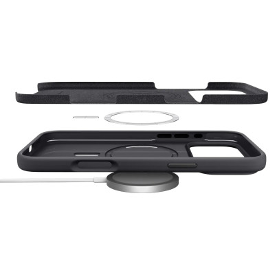 Spigen Чохол Spigen для iPhone 17 Pro, Silicone Fit MagFit, Black Spigen Чохол Spigen для iPhone 17 Pro, Silicone Fit MagFit, Black