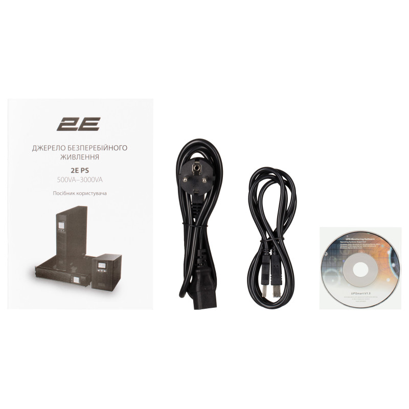 2E Джерело безперебійного живлення PS3000RT, 3000VA/2400W, RT3U, LCD, USB, 6xC13