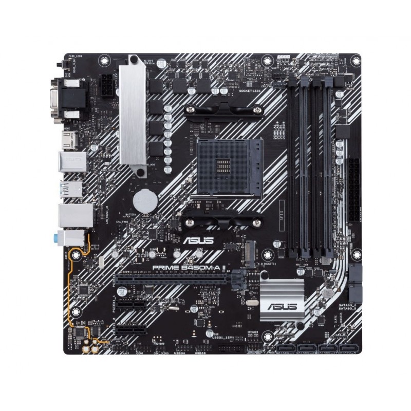 ASUS Материнcька плата PRIME B450M-A II sAM4 B450 4xDDR4 HDMI DVI D-Sub mATX