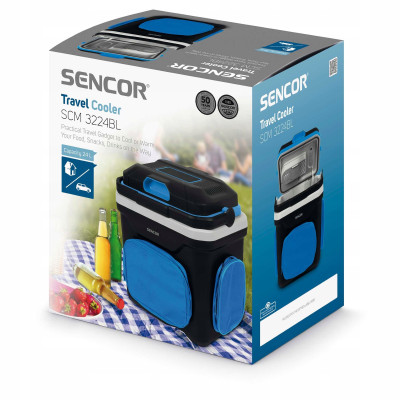 Sencor Холодильник дорожній, 44x39.8х31, 24л, 1дв., чорно-синій