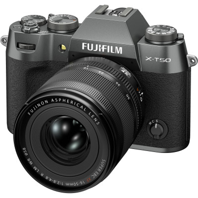 Fujifilm Цифр. фотокамера X-T50 + XF16-50mmF2.8-4.8 R LM WR Kit Charcoal silver