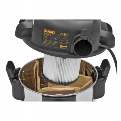 DeWALT Пилосос професійний DeWalt 750Вт 2400л/хв контейнер 30л 8.4 кг