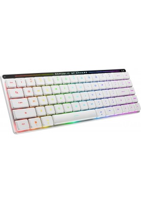 ASUS Клавіатура механічна ROG Falchion RX Low Profile, 68key, Red Switch, USB-A/WL/BT, EN/UK, RGB, білий