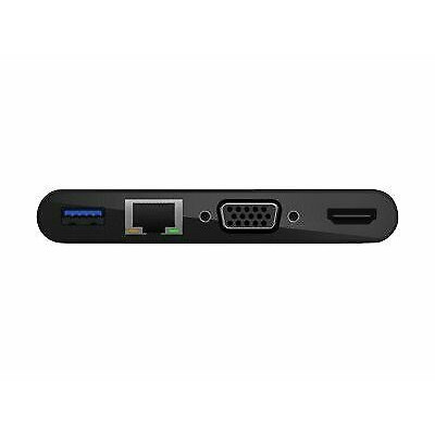 Belkin USB-C - Ethernet, HDMI, VGA, USB-A, 100W PD, black