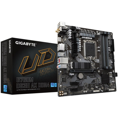 Gigabyte Материнська плата B760M DS3H AX DDR4 s1700 B760 4xDDR4 M.2 HDMI DP mATX