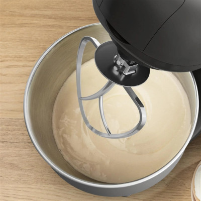 Tefal Кухонная машина Bake Essential 800Вт, чаша-метал, корпус-метал/пластик, насадок-4, чорний