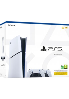 PlayStation Ігрова консоль 5 Slim Blu-ray (2 геймпади Dualsense)