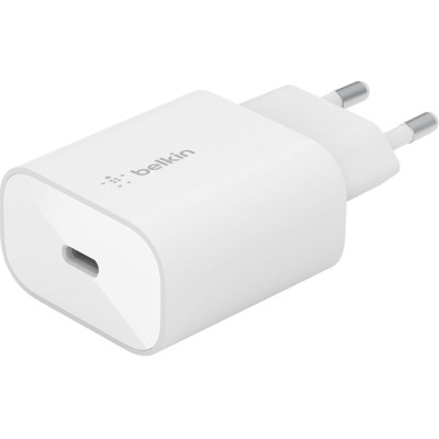 Belkin Зарядний пристрій 25Вт USB-С PD PPS, кабель USB-С > Lightning, 1м, PVC, білий
