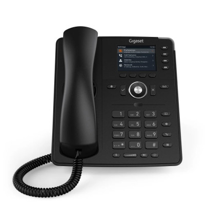 Gigaset Телефон IP Compact P710, 2xGE LAN, PoE, 2.8" color TFT display, чорний