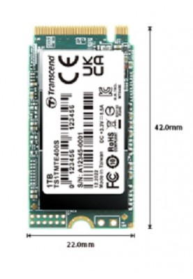 Transcend Накопичувач SSD M.2 256GB PCIe 3.0 MTE400S 2242
