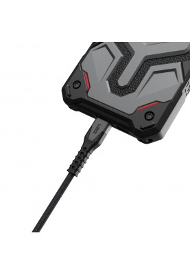 UAG Кабель USB-C > USB-C заряджання/синхронізації 1.5м, 60Вт, Type-C, Rugged Kevlar, Black/Gray