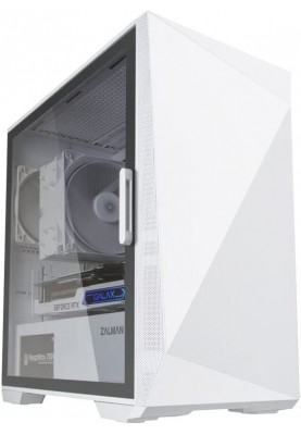 Zalman Корпус Z1 Iceberg, без БЖ, 2xUSB3.0, 1xUSB2.0, 3x120mm Black fans, TG Side Panel, mATX, Whiteй