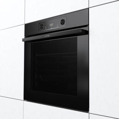 Gorenje Духовий шафа електричний, 77л, A+, пара, дисплей, піроліз, чорний