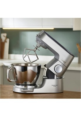 Kenwood Кухонная машина Titanium Chef Baker, 1200Вт, чаша-метал, корпус-метал, насадок-3, вбудовані ваги, дисплей, срібний