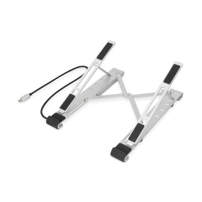 Digitus Підставка для ноутбука Variable Notebook Stand, до 17'', USB-C Dock 5-Port, сіра