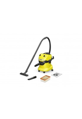 Karcher Пилосос професійний WD 4 V-20/5/22, 1000Вт контейнер 20л, 6.8кг