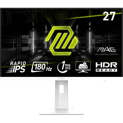 MSI Монітор 27" MAG 274PFW 2xHDMI, DP, Audio, IPS, 180Hz, 1ms, sRGB 117%, AdaptiveSync, HAS, білий